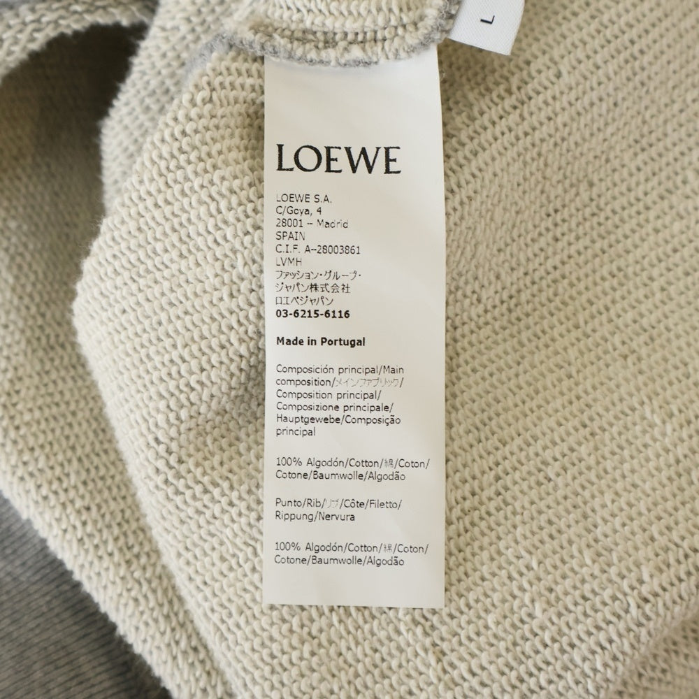 LOEWE(ロエベ) アナグラム ロゴ刺繍 クルーネックスウェット トレーナー グレー H526Y24J07