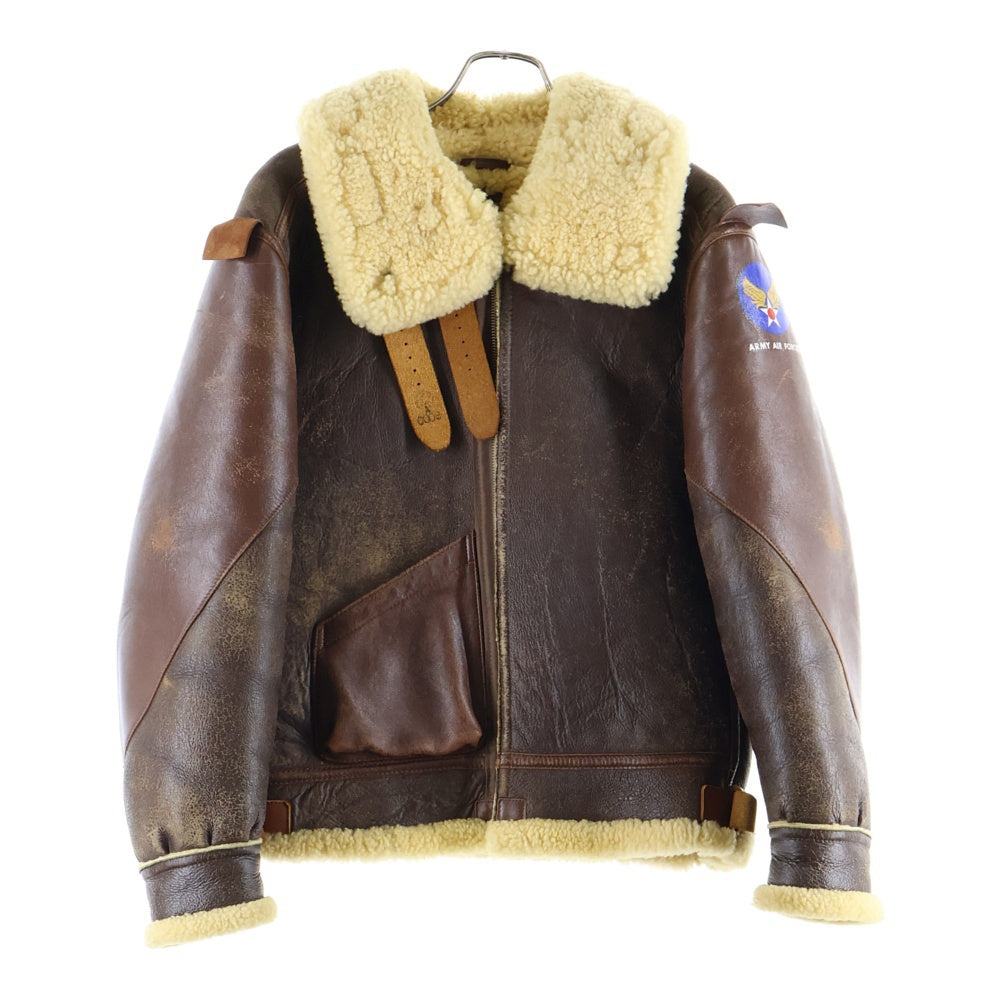 THE REAL McCOY'S(ザリアルマッコイ) S B-3 フライトジャケット ムートン ボア ジャケット ブラウン