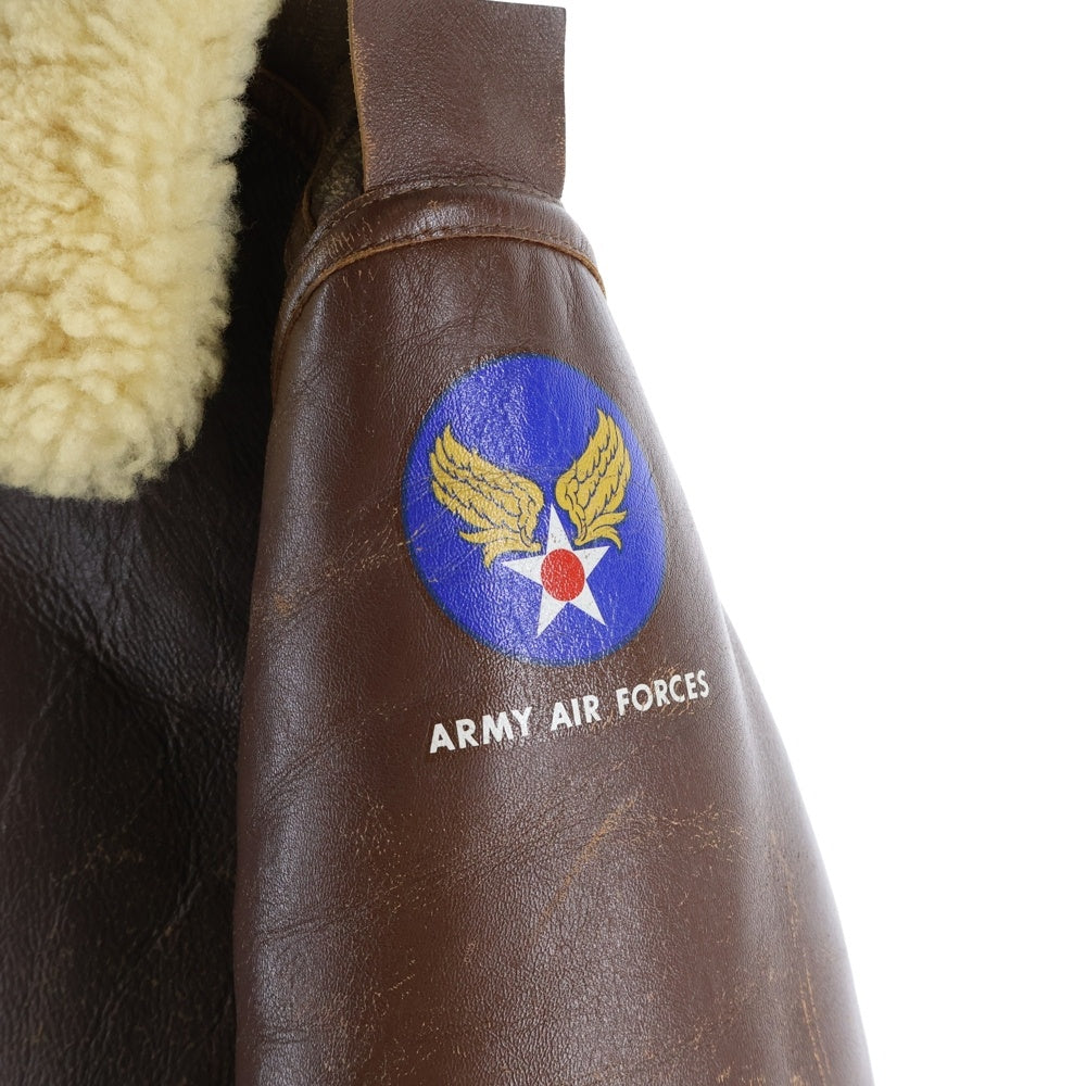 THE REAL McCOY'S(ザリアルマッコイ) S B-3 フライトジャケット ムートン ボア ジャケット ブラウン