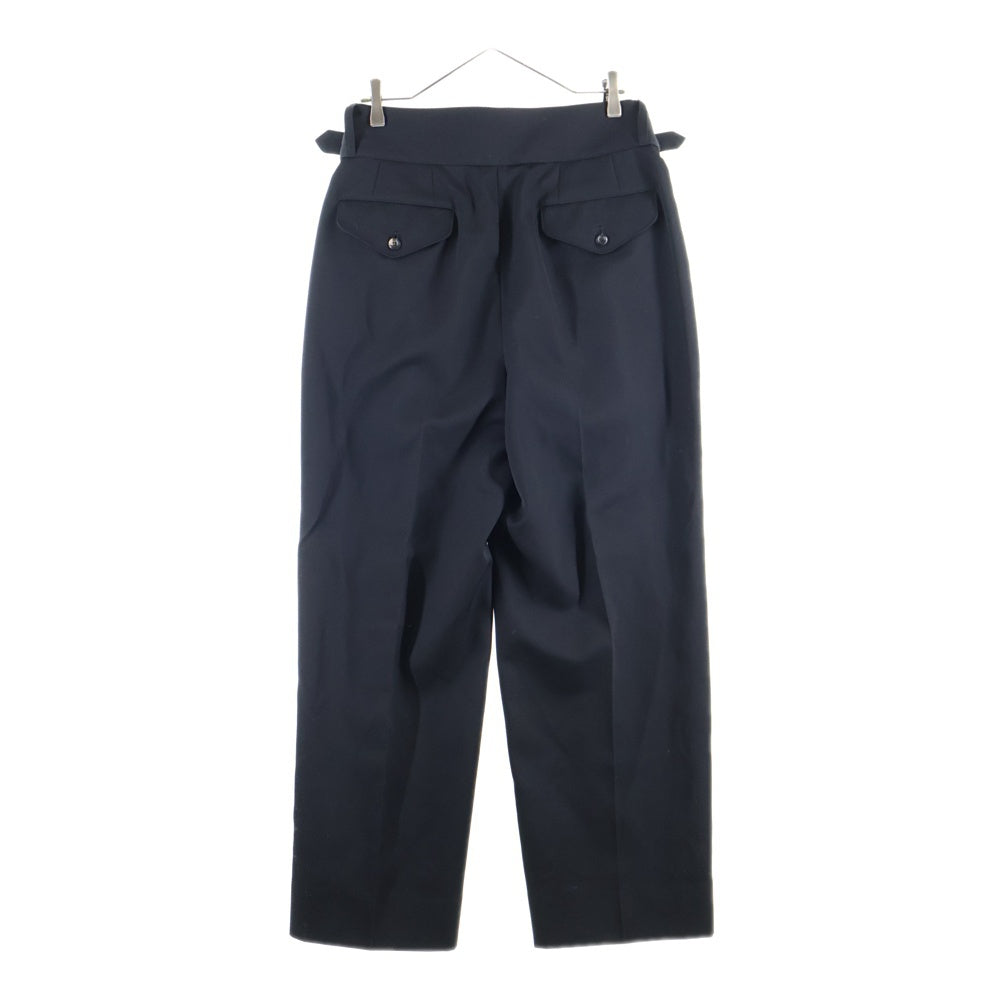 THE RERACS(ザ リラクス) 25SS ベルト付き フロントタック スラックスパンツ ブラック 25SS-REPT-240-J