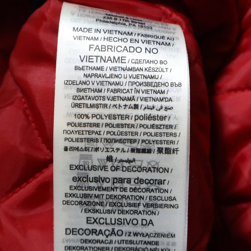 NBA(エヌビーエー) NBA CHICAGO BULLS HEVYWEIGHT JACKET シカゴブルズ サテン スタジャン ジャケット ブラック/レッド