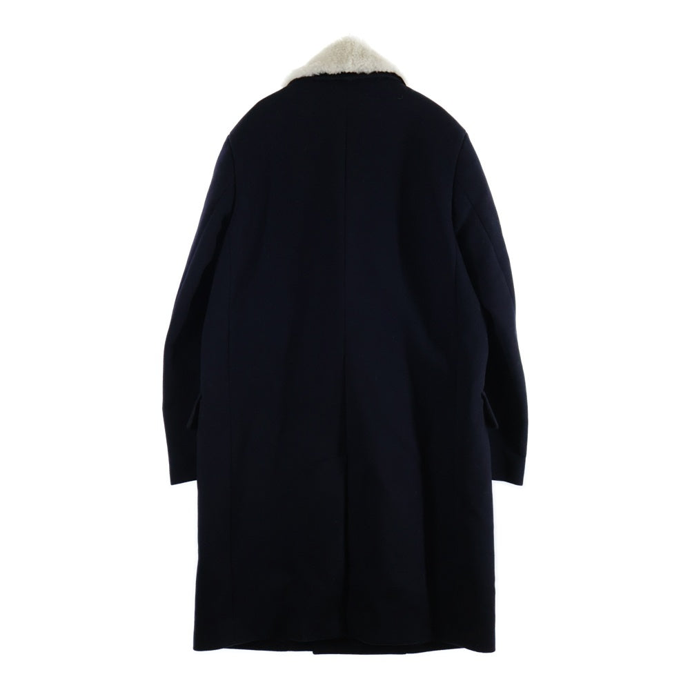 LOEWE(ロエベ) 19AW SHEARLING COLLAR COAT H2291150DF シェアリングカラー ウールコート ネイビー
