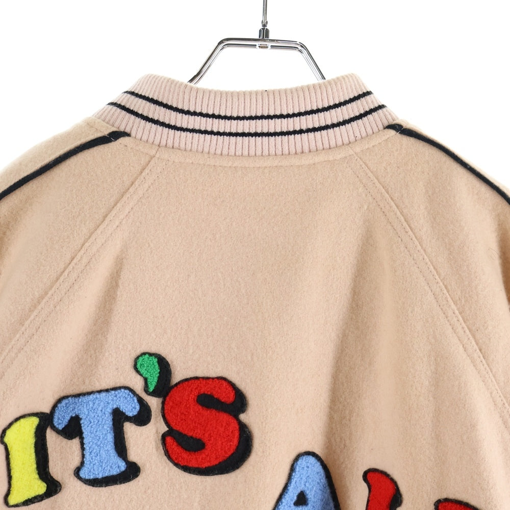 SUPREME(シュプリーム) 21SS Jamie Reid It's All Bollocks Varsity Jacket ジェイミーリード ウールスタジャン バーシティージャケット ピンク