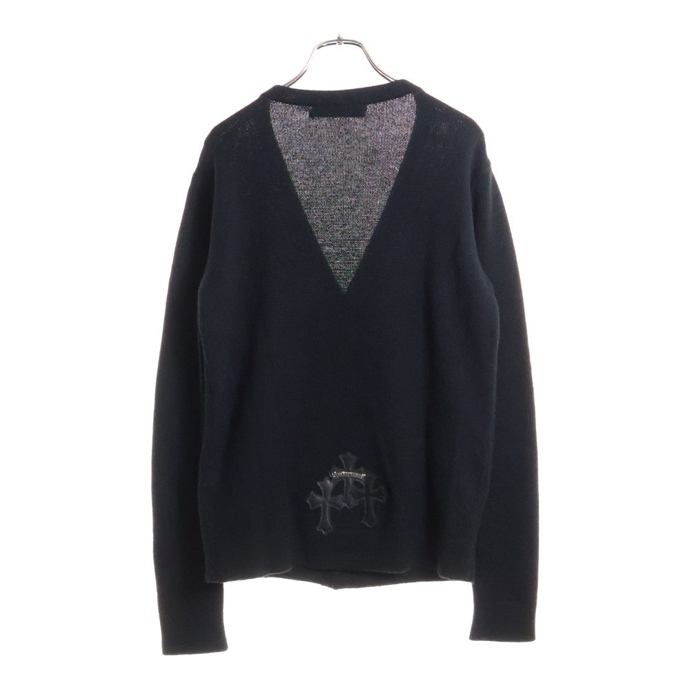 CHROME HEARTS(クロムハーツ) クロスボールボタン セメタリーパッチ カシミアカーディガン ブラック