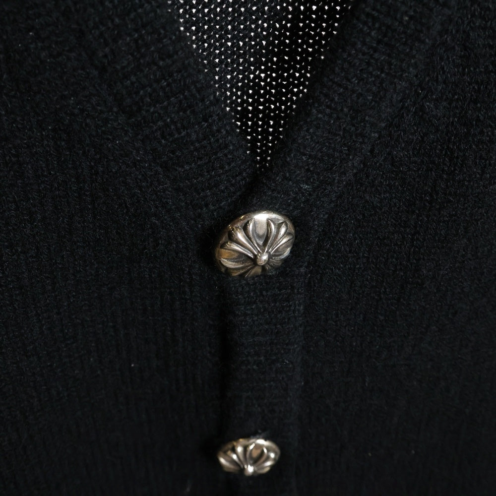 CHROME HEARTS(クロムハーツ) クロスボールボタン セメタリーパッチ カシミアカーディガン ブラック