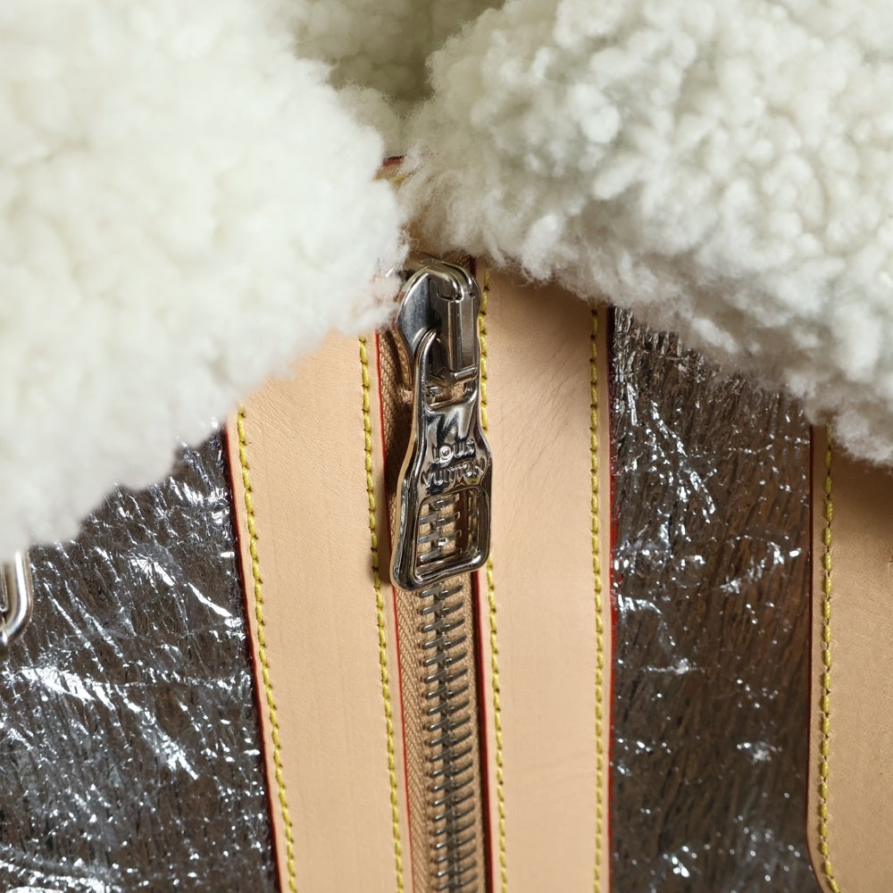 LOUIS VUITTON(ルイヴィトン) 21AW モノグラム シアリングジャケット ボアジャケット シルバー RM212 F17 HLL81E