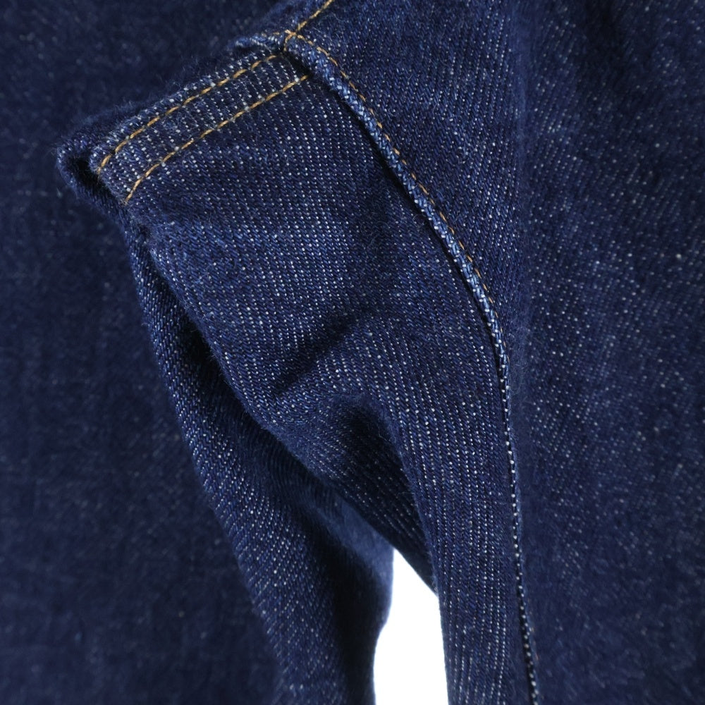 NO BRAND(ノーブランド) TANAKA タナカ ST-2(F) THE JEAN TROUSERS ボタンフライ テーパードデニムパンツ ブルー