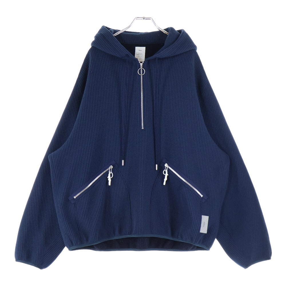 Name.(ネーム) クオータ-ニット ハーフジップパーカー ネイビー NMCU-19AW-013