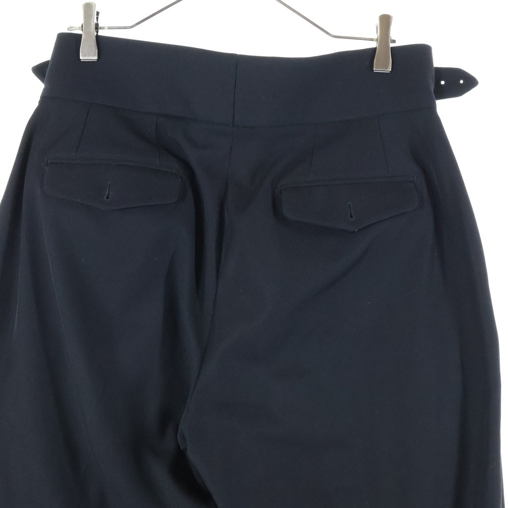 RAINMAKER(レインメーカー) STUD BUTTON GURKHA TROUSERS スタッドボタン フロントタック スラックスパンツ ブラック RM222-017