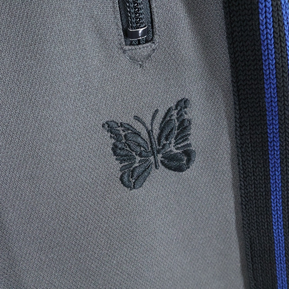 Needles(ニードルス) パピヨン刺繍 サイドライン トラックパンツ グレー HM364