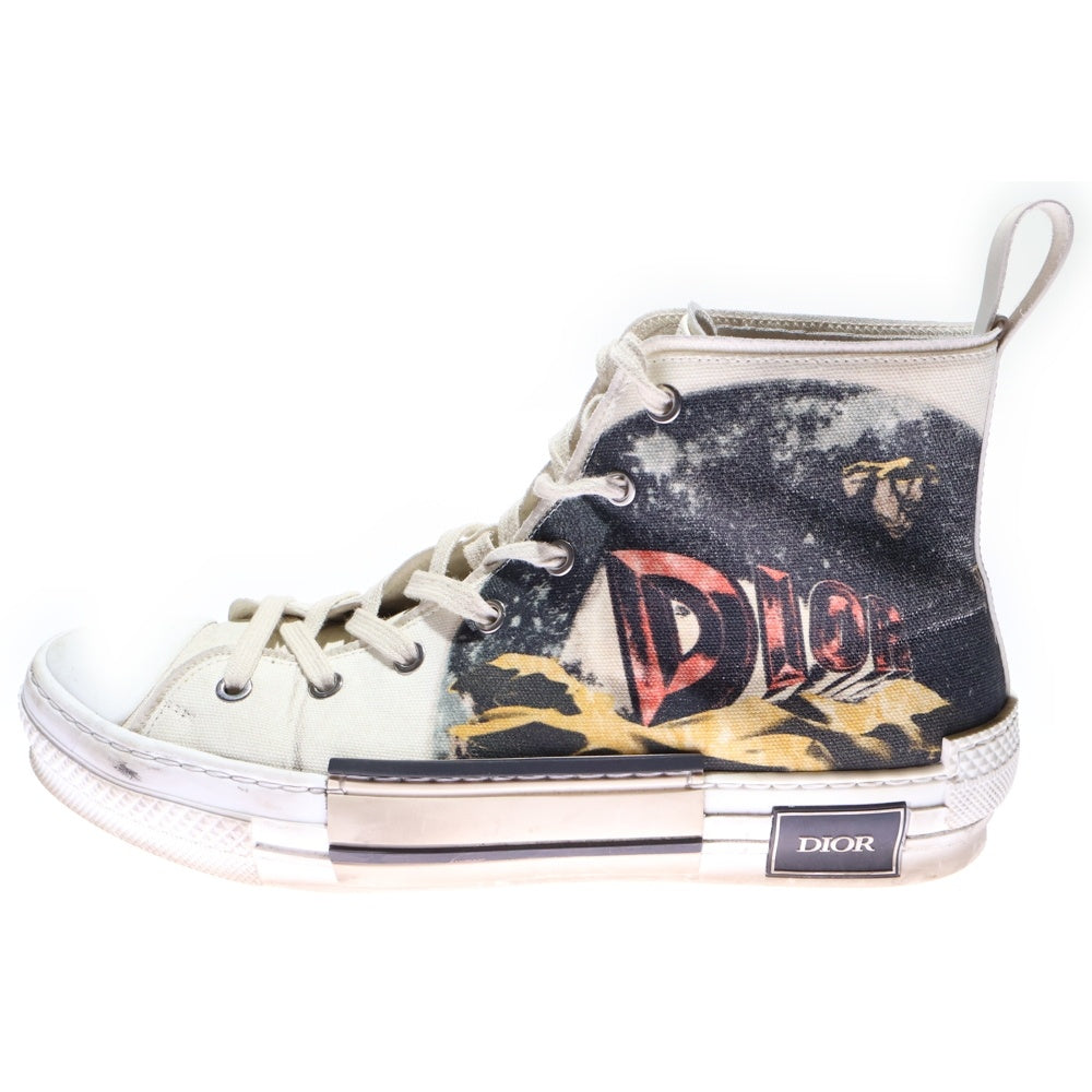 DIOR(ディオール) B23 High Top Sneakers 3SH129ZYD イラストデザイン ハイカットスニーカー ホワイト