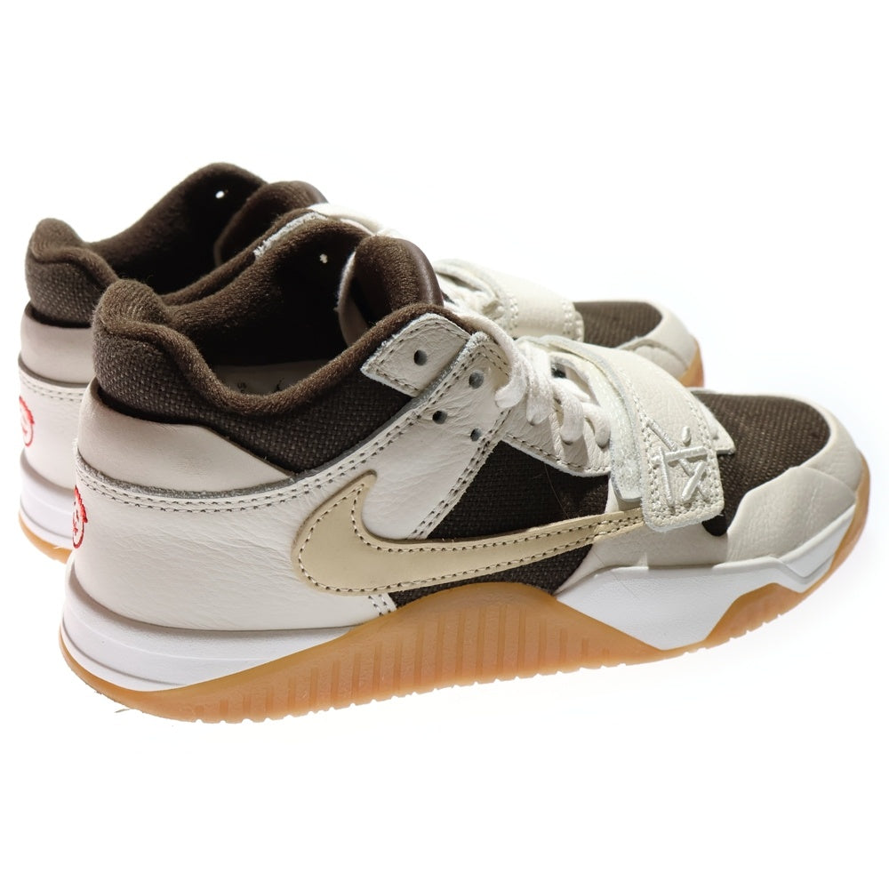 NIKE(ナイキ) ×TRAVIS SCOTT JORDAN JUMPMAN JACK FZ8117‐100 トラヴィススコット ジョーダン ジャンプマン ローカットスニーカー ホワイト/ブラウン US6.5/23.5cm