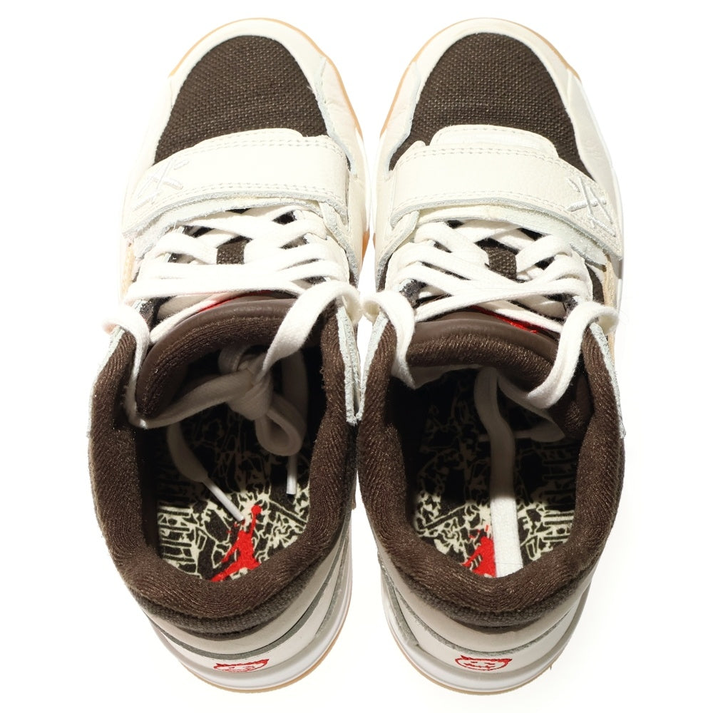 NIKE(ナイキ) ×TRAVIS SCOTT JORDAN JUMPMAN JACK FZ8117‐100 トラヴィススコット ジョーダン ジャンプマン ローカットスニーカー ホワイト/ブラウン US6.5/23.5cm