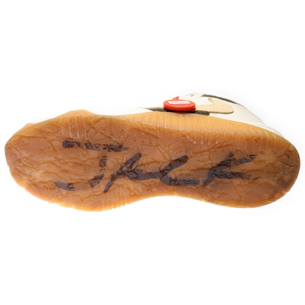 NIKE(ナイキ) ×TRAVIS SCOTT JORDAN JUMPMAN JACK FZ8117‐100 トラヴィススコット ジョーダン ジャンプマン ローカットスニーカー ホワイト/ブラウン US6.5/23.5cm