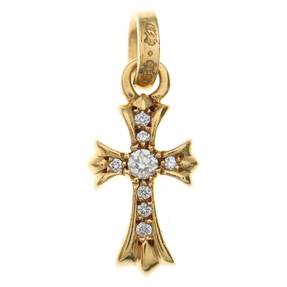 CHROME HEARTS(クロムハーツ) 22K CRS BBYFAT P/DIA ベイビーファット クロス PAVEダイヤ ペンダントトップゴールド BCA035