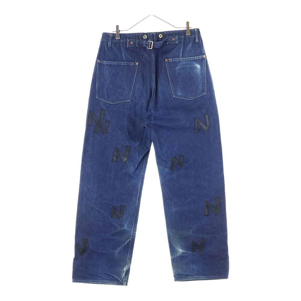 NICENESS(ナイスネス) 22SS TAYLOR テイラー NN レザーパッチ デニムパンツ インディゴ NN-TNP03S22