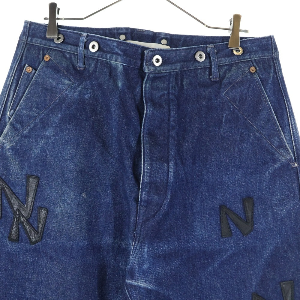 NICENESS(ナイスネス) 22SS TAYLOR テイラー NN レザーパッチ デニムパンツ インディゴ NN-TNP03S22