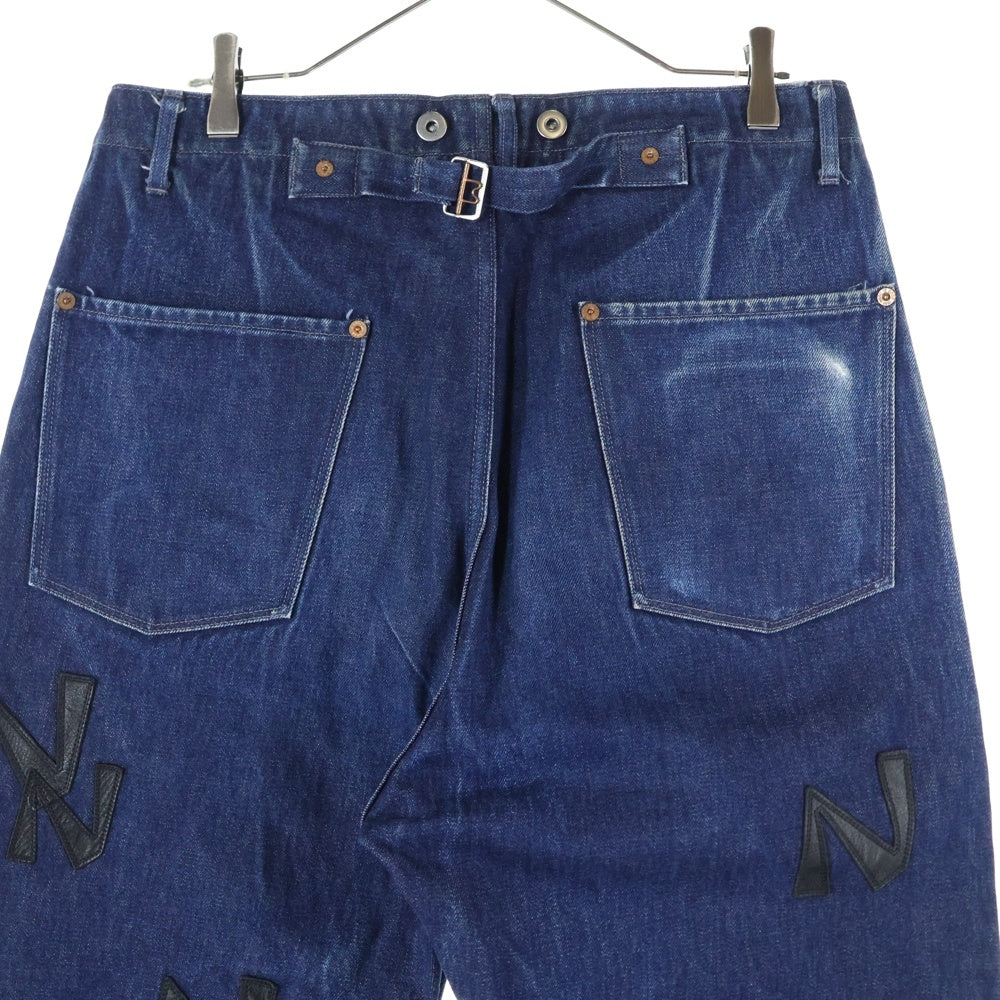 NICENESS(ナイスネス) 22SS TAYLOR テイラー NN レザーパッチ デニムパンツ インディゴ NN-TNP03S22