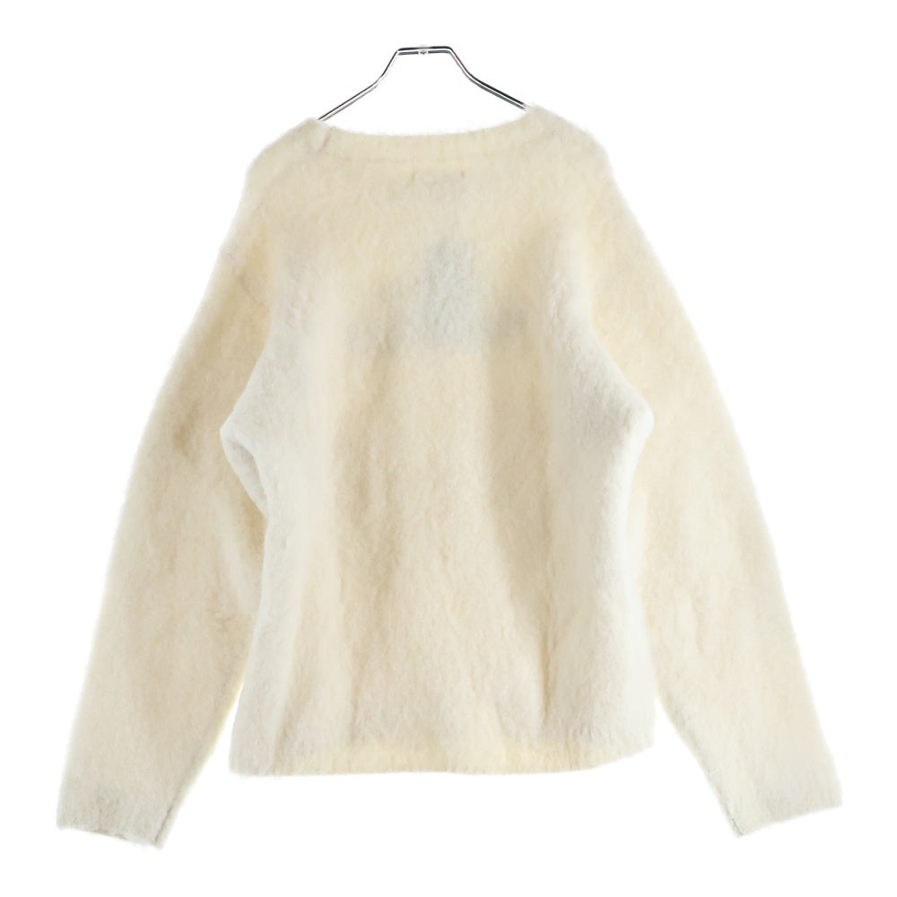 MASU(エムエーエスユー) ロゴ アルパカニット セーター ホワイト MPFW-KN0424