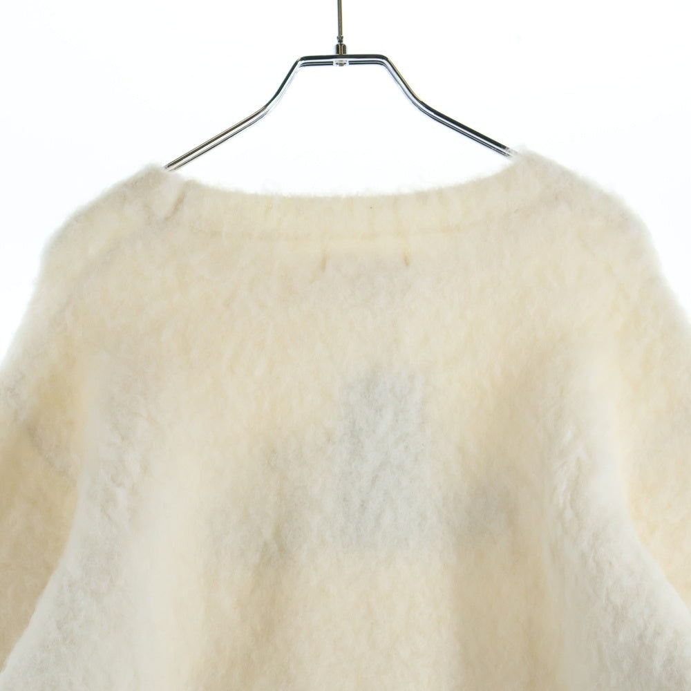 MASU(エムエーエスユー) ロゴ アルパカニット セーター ホワイト MPFW-KN0424