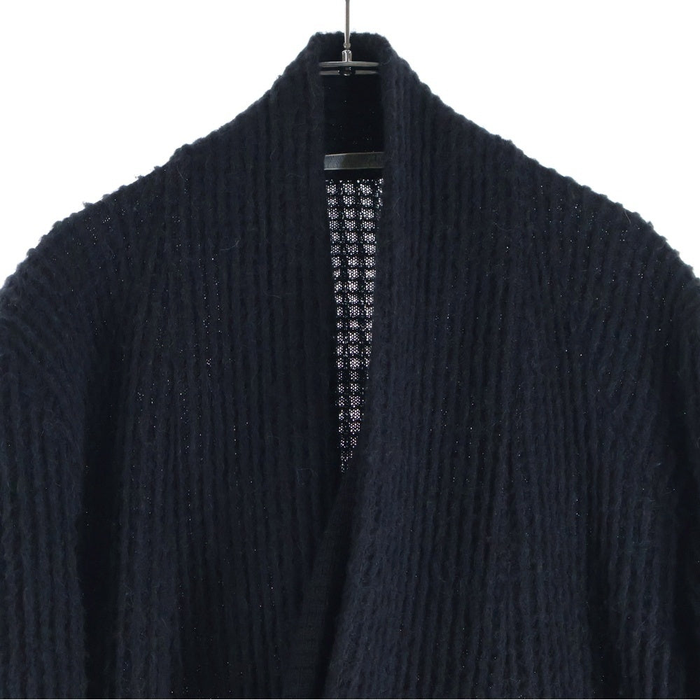 NO BRAND(ノーブランド) boutiqueW ブティークダブリュー ウール ロングカーディガン ブラック 923926