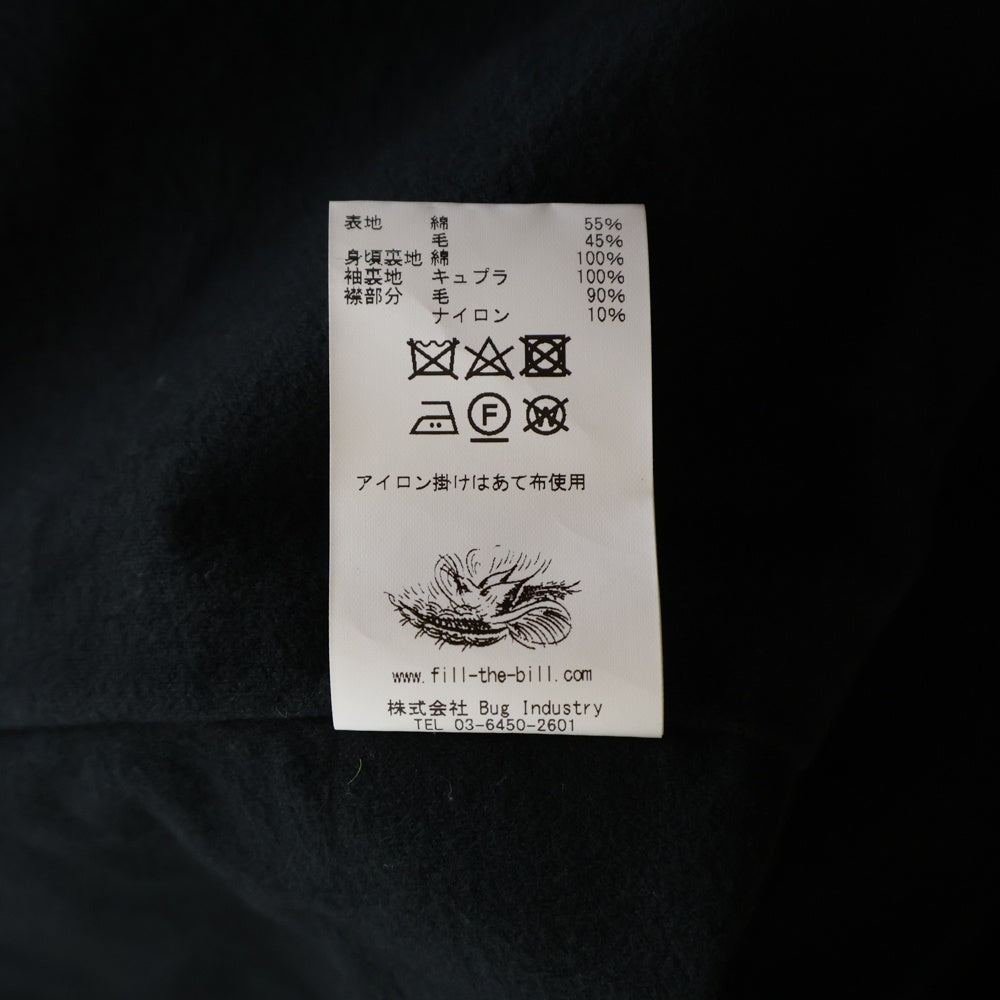 FILL THE BILL(フィルザビル) Trench long coat トレンチコート ブラック 101-182044