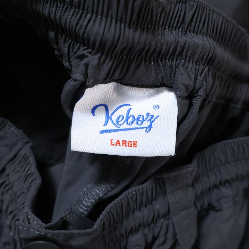 KEBOZ(ケボズ) 2TONE TRACK PANTS ナイロン トラックパンツ ブラック KBZSS23PT124