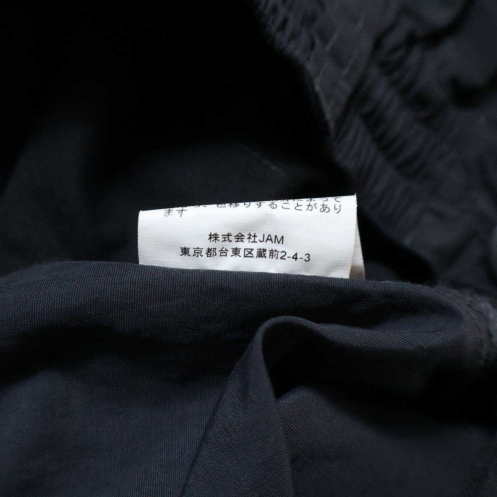 KEBOZ(ケボズ) 2TONE TRACK PANTS ナイロン トラックパンツ ブラック KBZSS23PT124