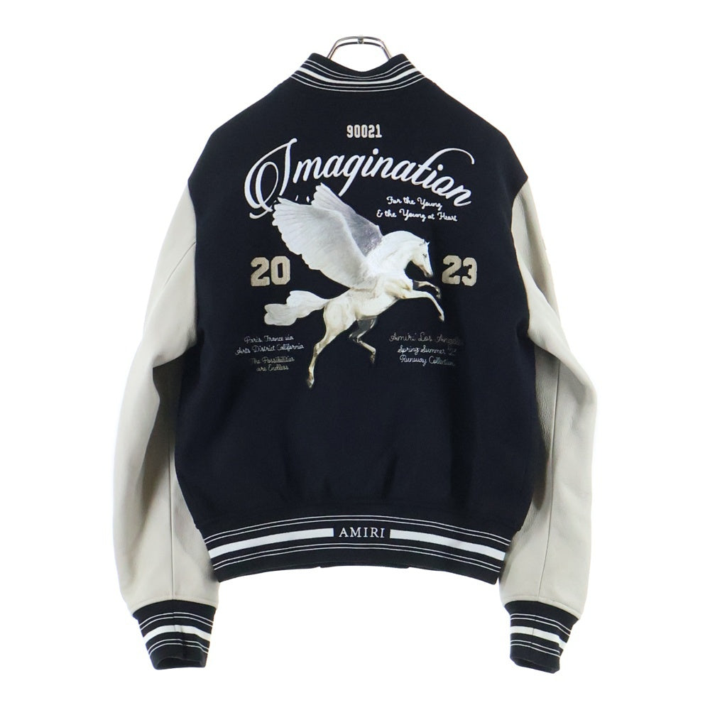 AMIRI(アミリ) Oversized Varsity Jacket オーバー サイズ バーシティ ジャケット スタジャン ブラック