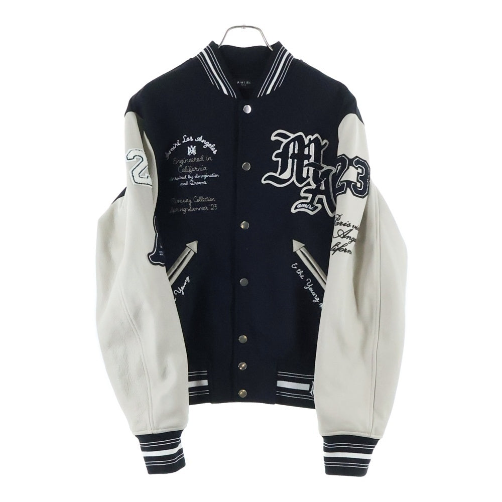 AMIRI(アミリ) Oversized Varsity Jacket オーバー サイズ バーシティ ジャケット スタジャン ブラック
