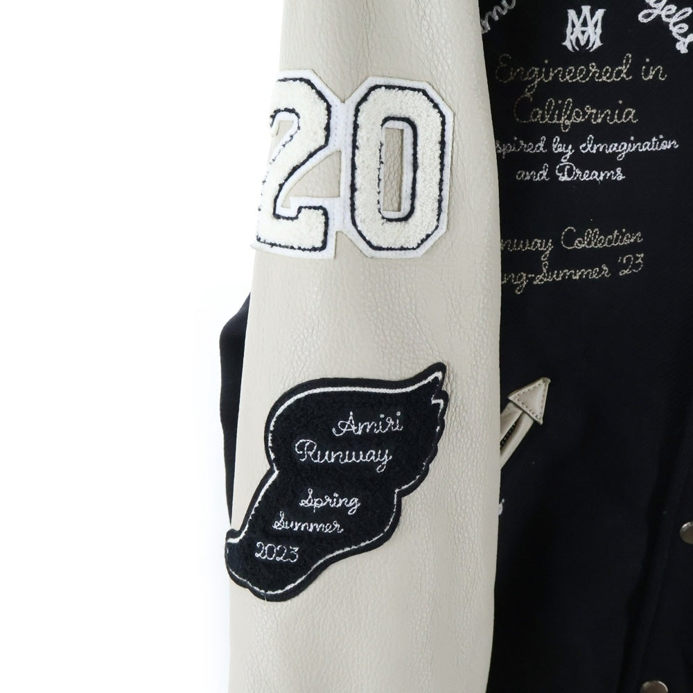 AMIRI(アミリ) Oversized Varsity Jacket オーバー サイズ バーシティ ジャケット スタジャン ブラック