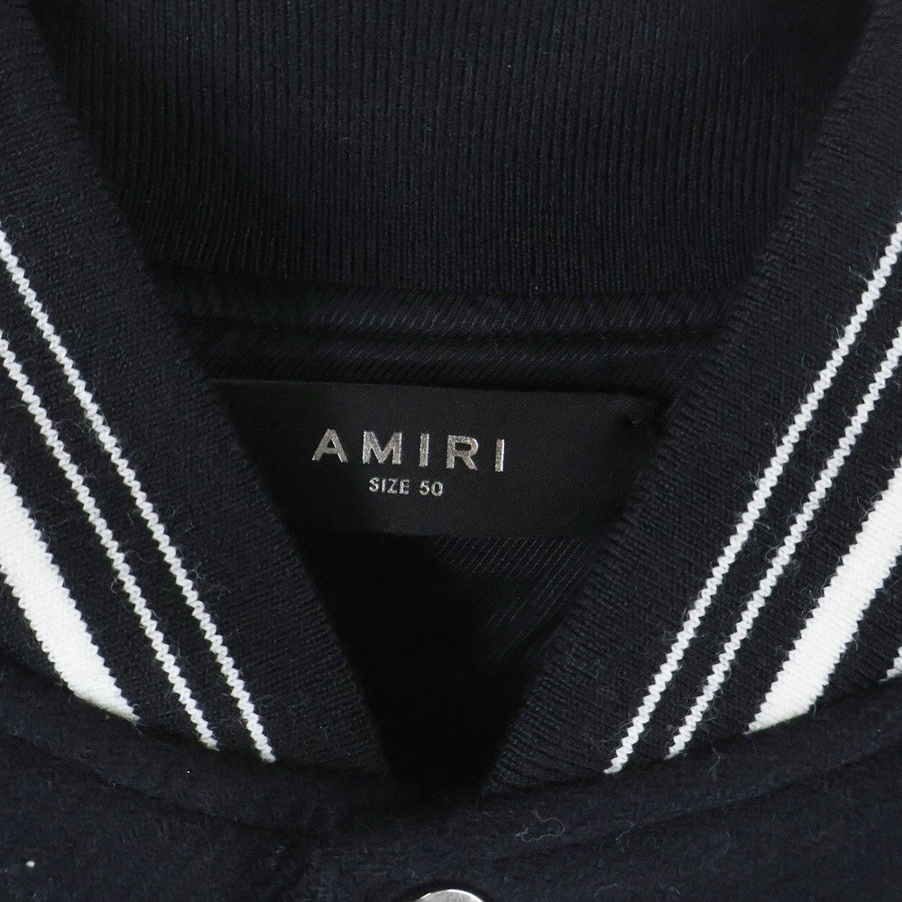 AMIRI(アミリ) Oversized Varsity Jacket オーバー サイズ バーシティ ジャケット スタジャン ブラック