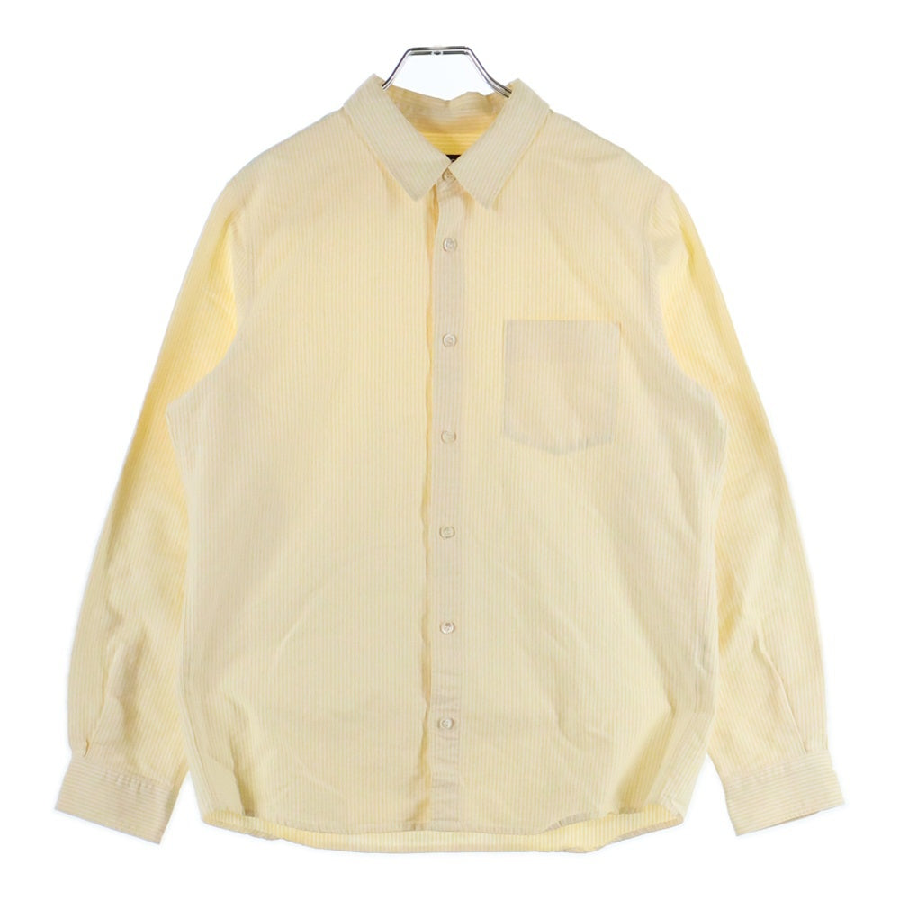 A.P.C(アーペーセー) ストライプ ボーダー コットン長袖シャツ イエロー