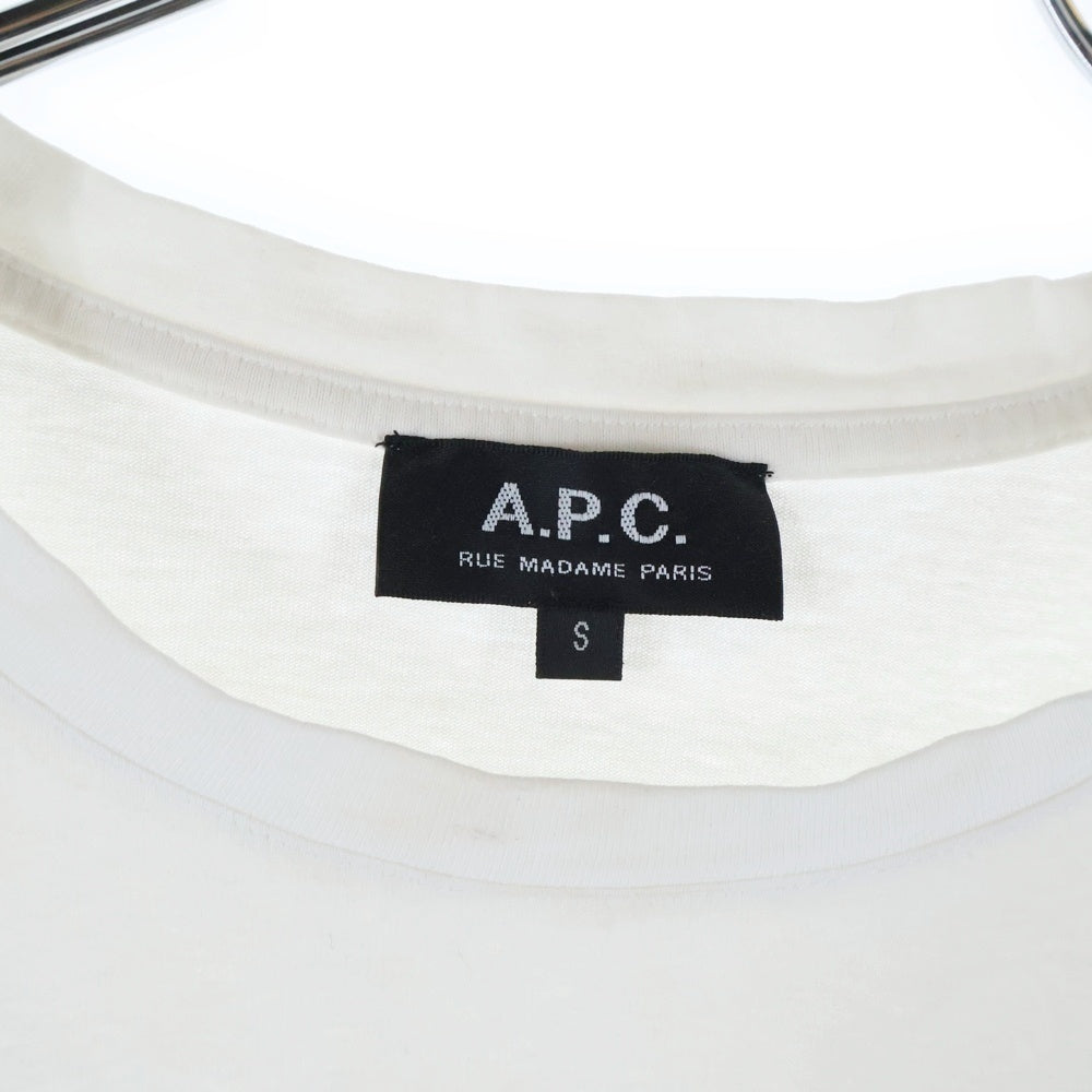 A.P.C(アーペーセー) フロントロゴ クルーネック半袖Tシャツ ホワイト 4114413