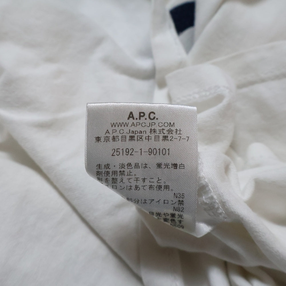 A.P.C(アーペーセー) フロントロゴ クルーネック半袖Tシャツ ホワイト 4114413