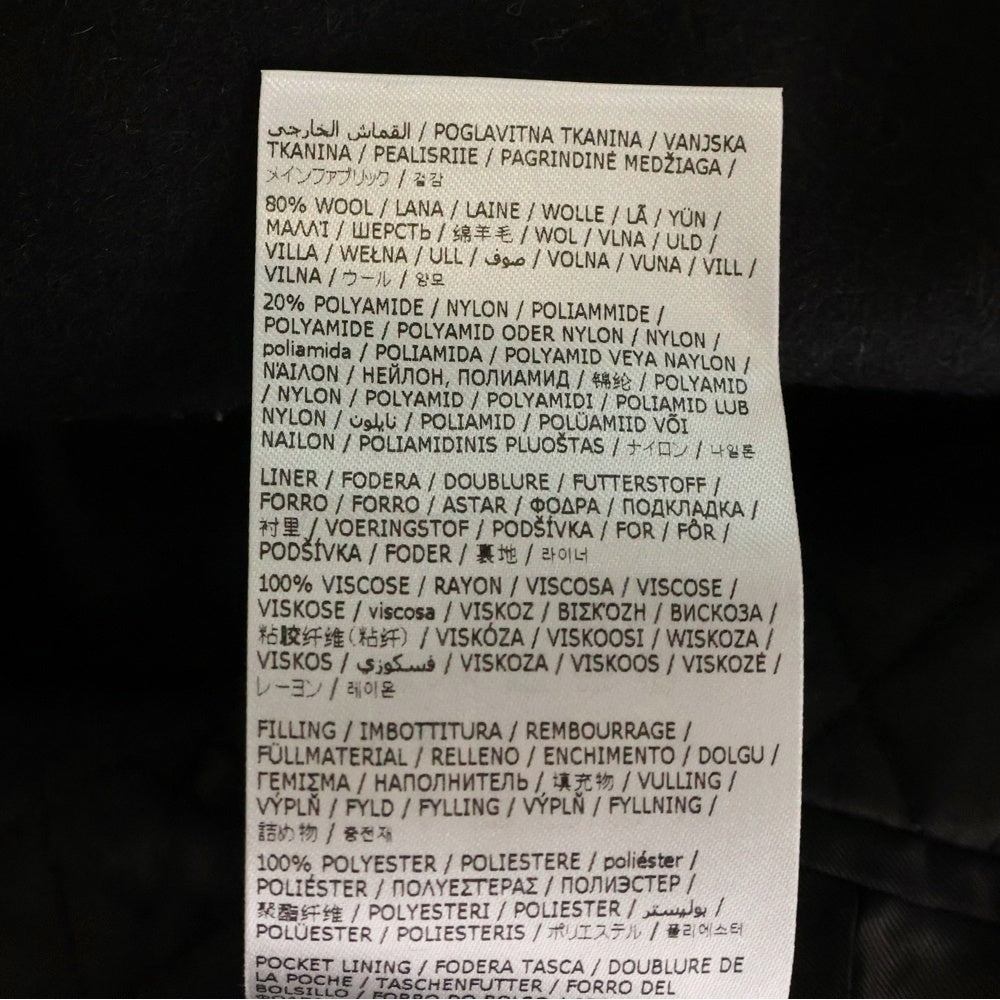 MM6 Maison Margiela(エムエムシックスメゾンマルジェラ) マキシ丈 オーバーサイズウールステンカラーコート SH2AA0008 S52207 ブラック