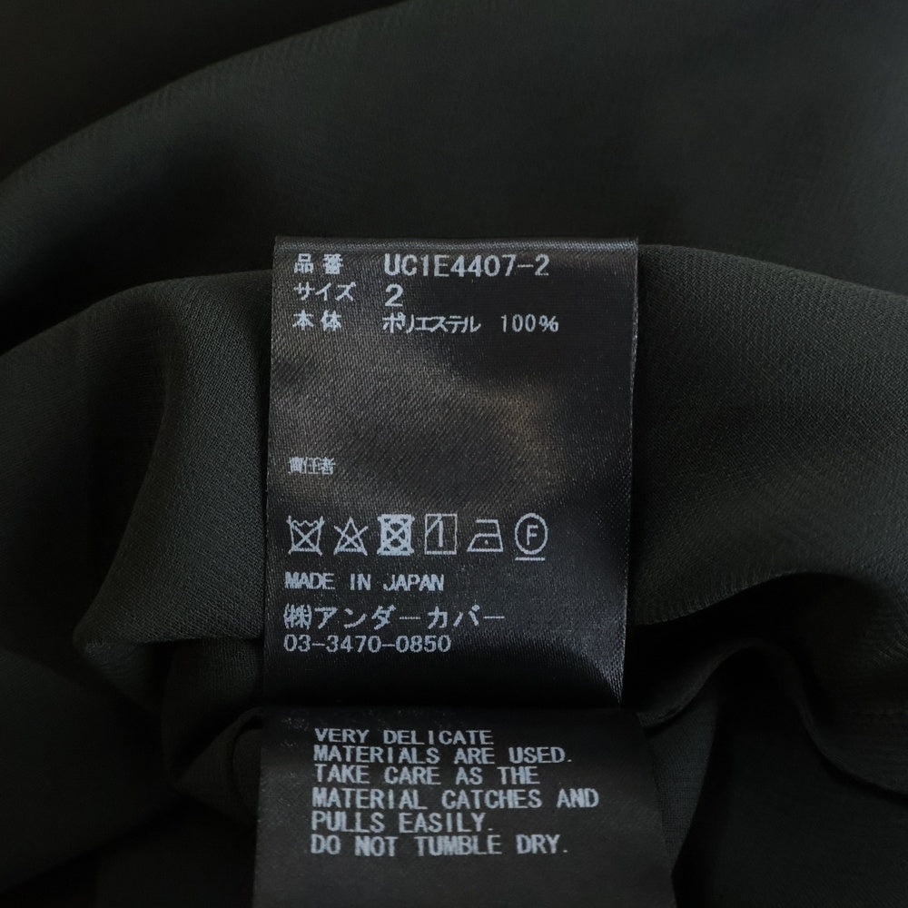 UNDERCOVER(アンダーカバー) シフォンプルオーバーシャツ 長袖シャツ ブラウス ブラック UC1E4407-2 レディース