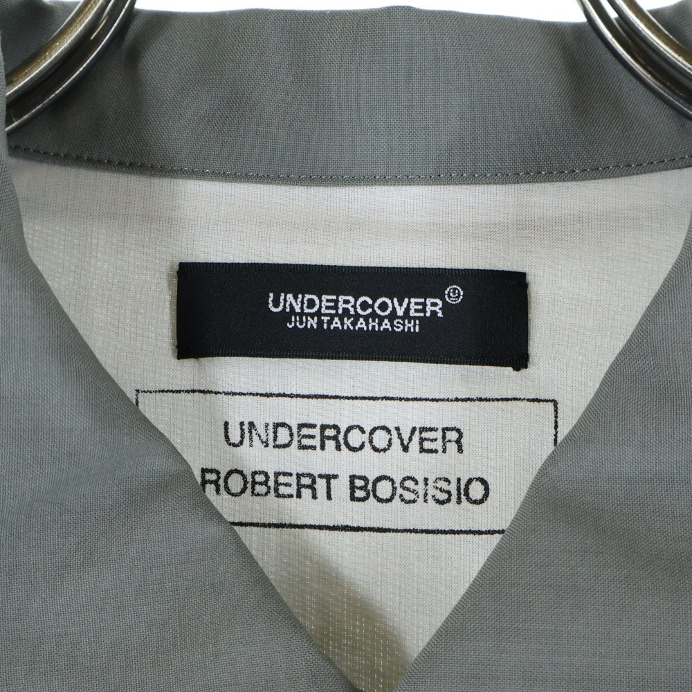 UNDERCOVER(アンダーカバー) 25SS グラデーション半袖シャツ ウールシャツ グレー/ブルー UC1E4404