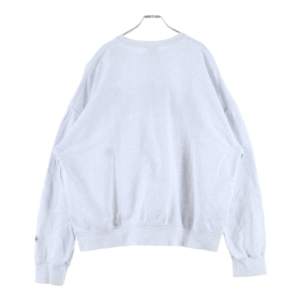 Paragraph(パラグラフ) ロゴ刺繍 クルーネックスウェット トレーナー グレー