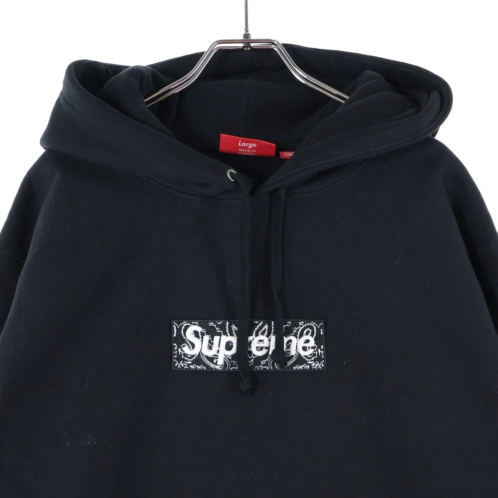 SUPREME(シュプリーム) 19AW Bandana Box Logo Hooded Sweatshirt バンダナボックスロゴ プルオーバーパーカー フーディー ブラック