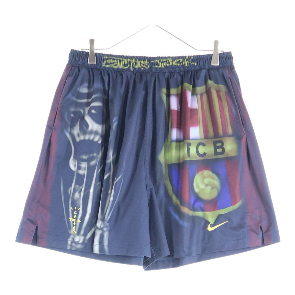 Cactus Jack(カクタスジャック) ×NIKE ×FC BARCELONA SKELETON HOME SHORT ナイキ FCバルセロナ スケルトンプリント ゲームショーツ ショートパンツ ネイビー