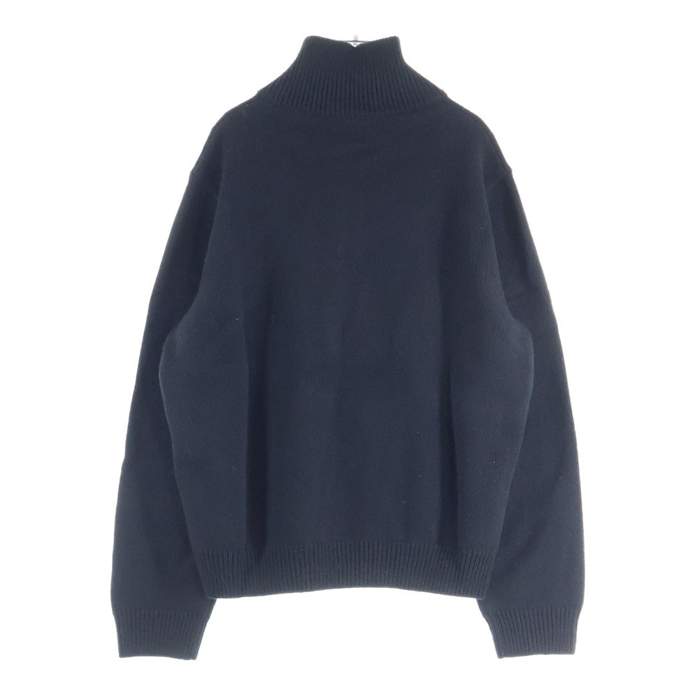 CELINE(セリーヌ) トリオンフ刺繍 ハーフジップウールセーター ジップセーター ブラック 2ADBH048T