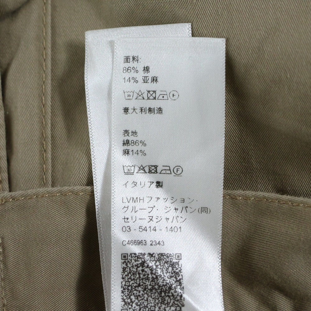 CELINE(セリーヌ) 24SS Cotton Linen Cargo Pants コットンリネンカーゴパンツ ミドルライズカーゴパンツ ベージュ 2Z603219I