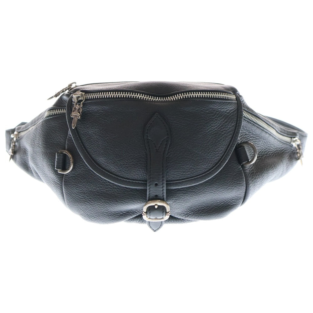 CHROME HEARTS(クロムハーツ) #1 SNAT PACK スナットパック ダガージップ ガンスリンガーベルト レザーウエストバッグ ブラック BCA378