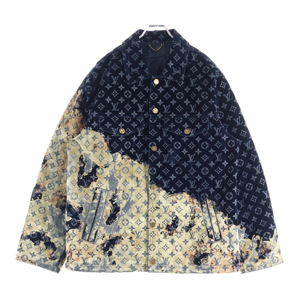 LOUIS VUITTON(ルイヴィトン) 24SS モノグラム ベロアブリーチデザイン ジャケット RM241M FRV HQA02W
