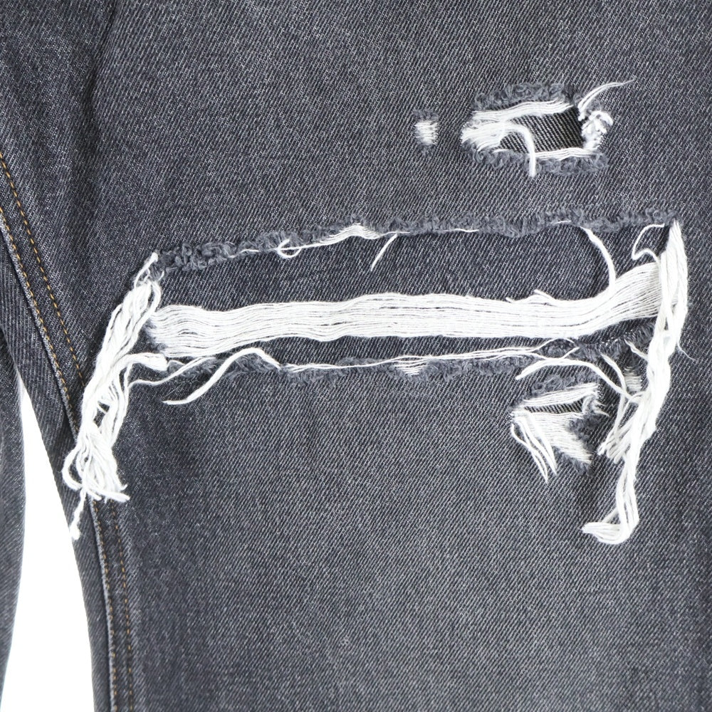 DIESEL(ディーゼル) Relaxed Jeans D-Sire ダメージ加工 ワイドデニムパンツ ブラック 007F6