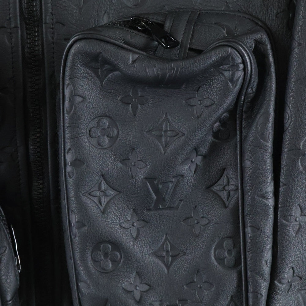 LOUIS VUITTON(ルイヴィトン) 23SS Monogram Embossed Utility Jacket モノグラム レザージャケット ブラック HIL46EQXS