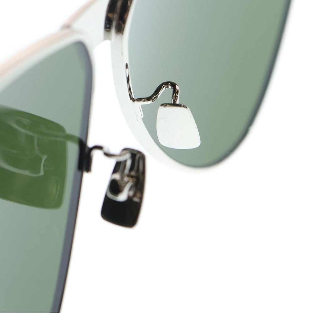 BOTTEGA VENETA(ボッテガヴェネタ) メタルフレーム トライアングルレンズ サングラス アイウェア シルバー/ブラック BV1070S