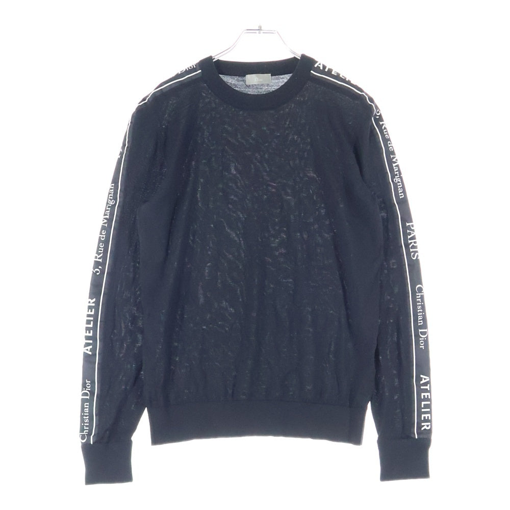 DIOR(ディオール) サイドラインロゴニット クルーネックセーター ブラック 863M653AT673