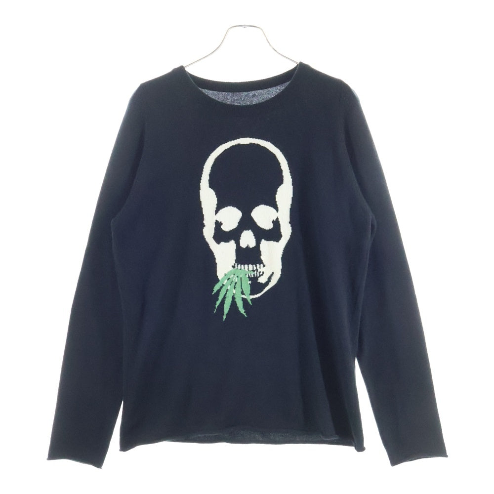 lucien pellat-finet(ルシアンペラフィネ) スカル カシミヤニット ニットセーター ブラック